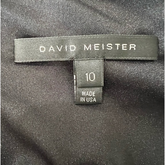 David Meister Black & nude lace detail sleeveless formal cocktail dress size 10 - Picture 7 of 9